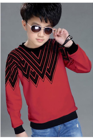 force-boys-cotton-tshirts-red-black-13-14-years-none