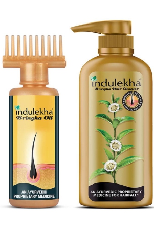 indulekha-bringha-oil-clinically-proven-to-grow-new-hair-reduces-hairfall-100-ayurvedic-oil-250ml-and-indulekha-bringha-shampoo-proprietary-ayurvedic-medicine-for-hairfall-580mlcombo-pack