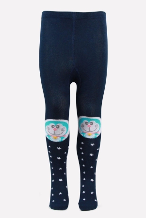 Doraemon Printed Knitted Tights For Baby Girls & Baby Boys - Airforce Airforce 2-4 Years