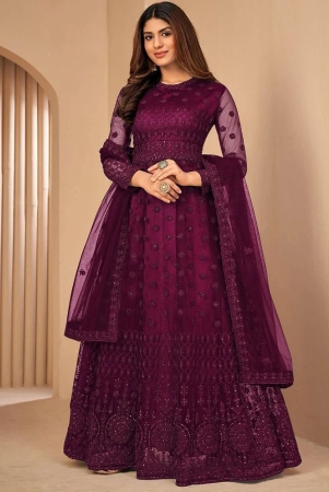 a-to-z-cart-magenta-flared-net-womens-semi-stitched-ethnic-gown-pack-of-1-none