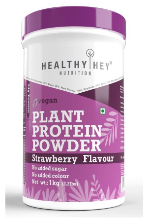 HEALTHYHEY NUTRITION Plant Protein Powder Strawberry 1 kg