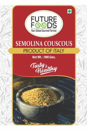 Future Foods Semolina Couscous | Mild and Neutral Taste | Light and Fluffy Texture | Good Fiber Source | With Multiple Health Benefits | Helps Lower Cholesterol | 900g