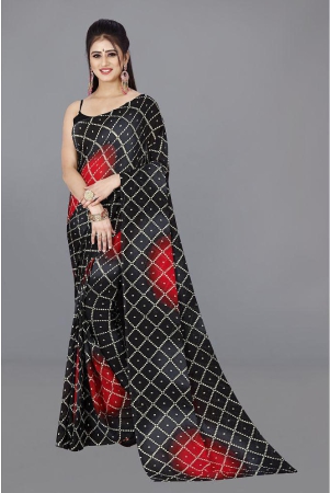 Sherine - Black Georgette Saree Without Blouse Piece ( Pack of 1 ) - Black