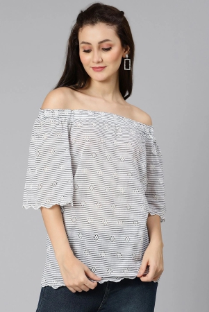 oxolloxo-blue-white-striped-off-shoulder-schiffli-pure-cotton-bardot-top