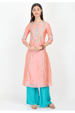 alena-peach-chanderi-womens-straight-kurti-s