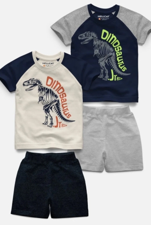 raglan-half-sleeve-printed-t-shirt-with-comfy-solid-shorts-for-infants-boys-pack-of-4-2-t-shirt-2-shorts