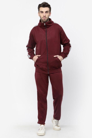 kzalcon-wine-cotton-blend-regular-fit-mens-tracksuit-pack-of-1-l