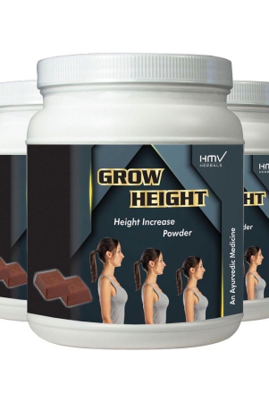 hmv-herbals-grow-height-herbal-height-growth-choco-powder-300-gm-pack-of-3