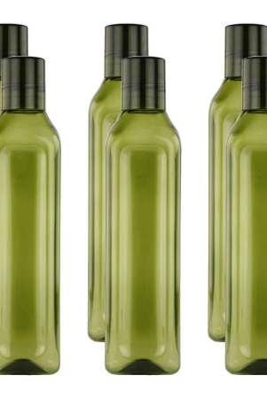 oliveware-green-water-bottle-1000-ml-set-of-6-green