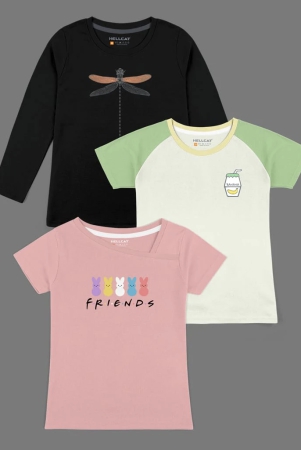 trendy-printed-round-neck-with-short-sleeve-long-sleeve-multi-colour-tshirts-for-girls-pack-of-3