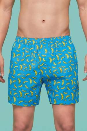 Remix Cotton Boxers Banana Blue L