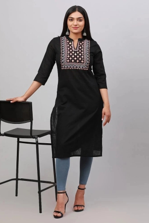 alena-cotton-embroidered-straight-womens-kurti-black-pack-of-1-none