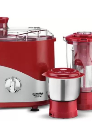 Maharaja Whiteline JX1-158 Odacio DLX 550W Juicer Mixer Grinder (2 Jars, Cherry Red)