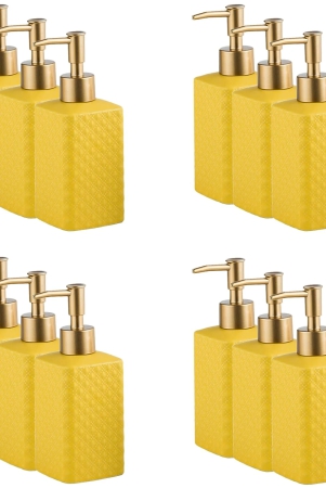 kuber-industries-liquid-soap-dispenser-pack-of-4-350ml-each-yellow-12-piece-set-zx021yw-kuber-industries-liquid-soap-dispenser-12-piece-pack-of-4-350-ml-yellow-zx021yw