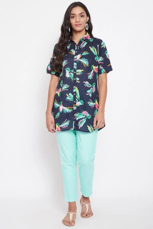 women-navy-blue-sea-green-printed-shirt-with-trousers