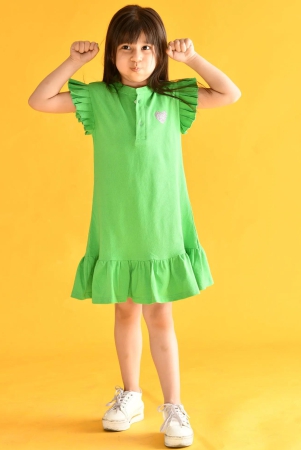 SUMMER GREEN GIRLS HEART DRESS - GREEN-10-12 YEARS / 1N / GREEN