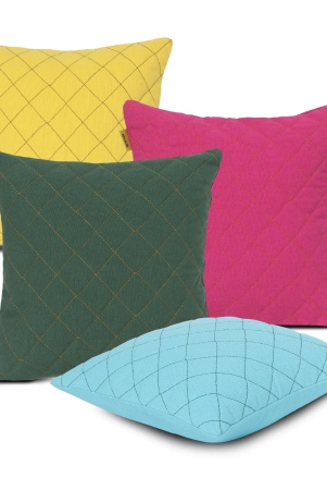 Plush Quilted Cushion Cover | Large | SET OF 4 | 18x18