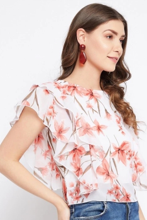 white-floral-printed-georgette-flutter-sleeves-top