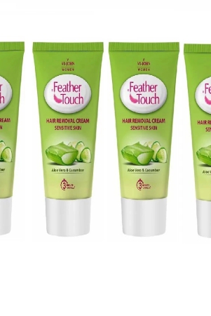 vi-john-feather-touch-cucumber-aloevera-hair-removal-cream-for-sensitive-skin-40g-each-pack-of-4