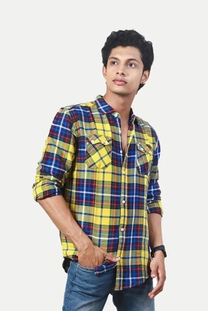 radprix-cotton-blend-regular-fit-checks-full-sleeves-mens-casual-shirt-yellow-pack-of-1-none