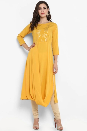 women-yellow-printed-straight-asymmetric-kurta