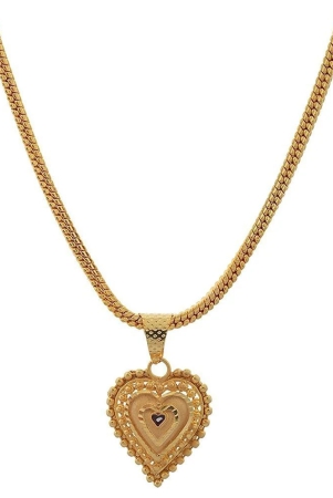 Jewar Mandi Golden Gold Plated Beautiful Pendant Jewelry for Girlsand Women - Golden