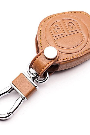 keycase-leather-car-key-cover-for-maruti-suzuki-swiftwagonrcelerioswift-dzirebrezaciazscross-button-key-cover-dark-brown