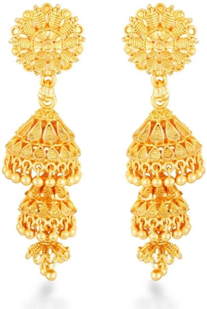 vivastri-golden-jhumki-earrings-pack-of-1-golden