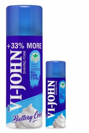 VI-JOHN Shaving Foam For All Skin Types 400 GM & 50 G - 450 G