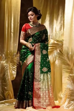 apnisha-georgette-embellished-saree-with-blouse-piece-green-pack-of-1-green