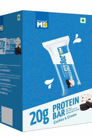 MuscleBlaze Protein Bar (20 gm Protein),  6 bar(s)  Cookies and Cream