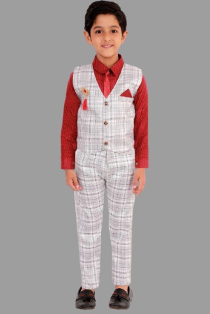 dkgf-fashion-maroon-cotton-blend-boys-shirt-pants-pack-of-1-none