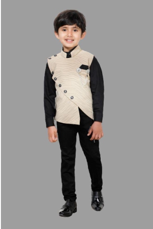 dkg-fashion-beige-cotton-blend-boys-shirt-pants-pack-of-1-none