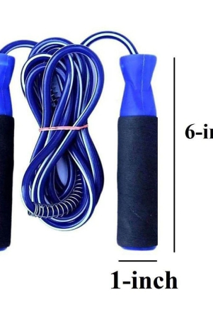 Foam handle Gym Fitness Skipping Rope with Ball Bearing - Blue