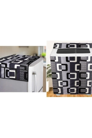 e-retailer-set-of-2-polyester-black-washing-machine-cover-for-universal-semi-automatic-black