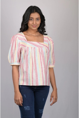 magic-cotton-for-women-western-wear-light-pink-striped-top-with-square-neck-otl-tps1069-pink-s