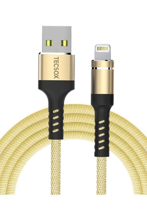 tecsox-lightning-cable-golden-1-meter-golden