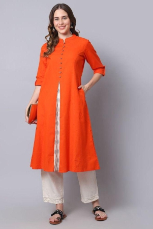 pistaa-orange-cotton-womens-a-line-kurti-pack-of-1-none