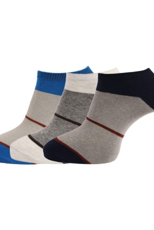 Dollar Socks - Multicolor Cotton Mens Ankle Length Socks ( Pack of 3 ) - Multicolor