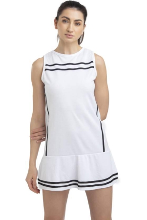 women-striped-round-neck-poly-cotton-white-t-shirt