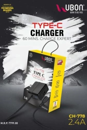 ubon-ch-778-24a-type-c-charger-black