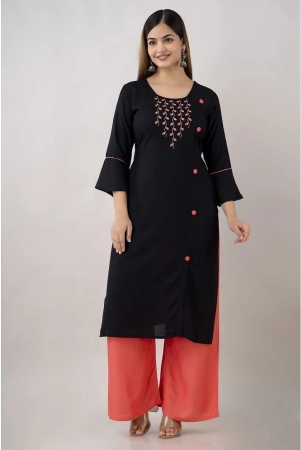 kapadia-black-rayon-womens-straight-kurti-pack-of-1-none