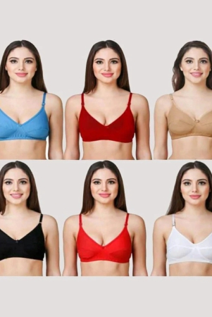 kiran-enterprises-multicolor-net-non-padded-womens-everyday-bra-pack-of-6-none