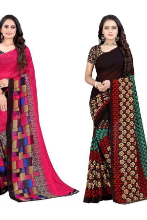 leelavati-multicolor-georgette-saree-with-blouse-piece-pack-of-2-multicolor