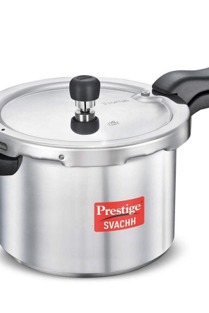 prestige-svachh-aluminium-anti-bulge-gas-and-induction-compatible-pressure-cooker-5-l-silver