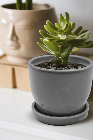 ceramic-planter-with-tray-grey