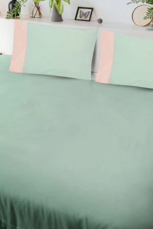 solid-colour-100-cotton-270-tc-king-bedsheet-with-2-colour-accent-pillow-covers-pista