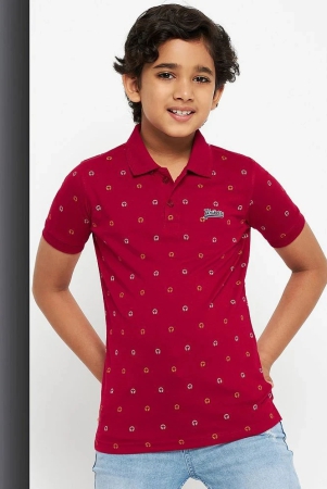 uniberry-red-cotton-blend-boys-polo-t-shirt-pack-of-1-none