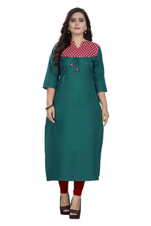 rangrasiya-green-cotton-womens-straight-kurti-pack-of-1-xl