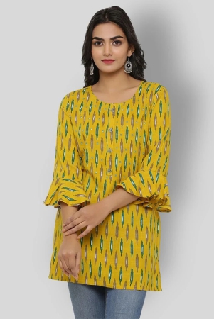 kipek-yellow-rayon-womens-straight-kurti-m